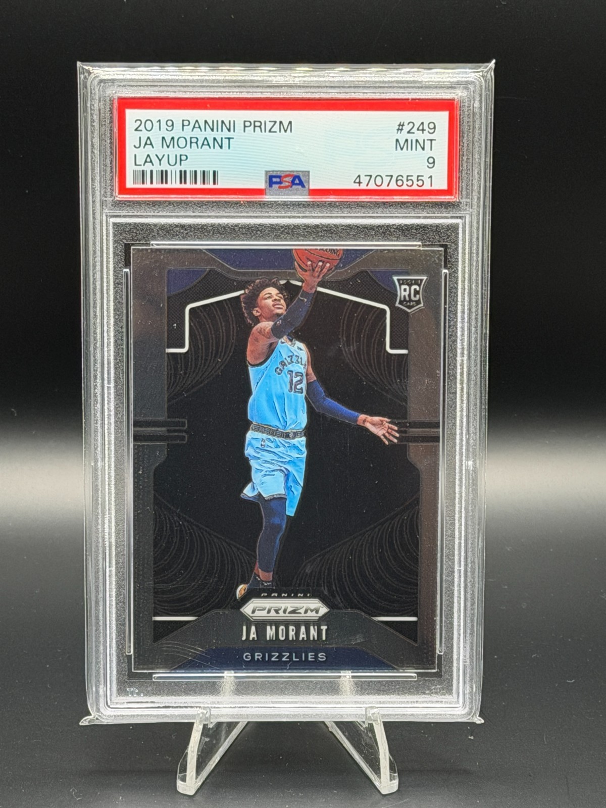 2019 Panini Prizm JA MORANT Layup Variation SP #249 RC Rookie PSA 9