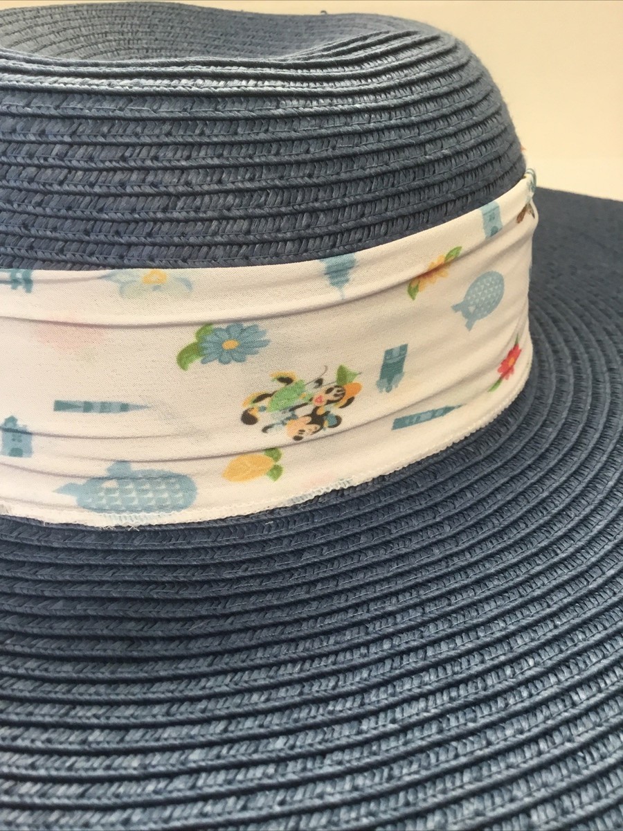 Disney Figment Flower & Garden Festival Straw Sun Hat Women Sz 7 Purple Tie Dye New Figment Sun Hat Available at 2022 EPCOT International  main image 4