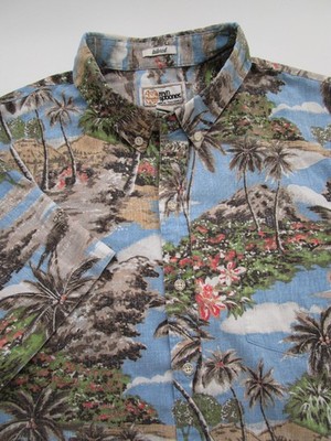 Mens Medium Reyn Spooner Shirt Tailored SS Hawaiian island
