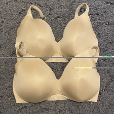 Cacique Nude Cream Lightly Lined Full Coverage Bras Plus Size 42H Lot Of Two