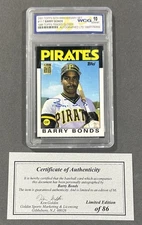 Barry Bonds Signed 2001 Topps 50th 1986 Traded Glossy /86 Auto WCG 10 Goldin Coa