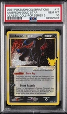 2021 POKEMON CELEBRATIONS CLASSIC COLL #17 UMBREON-GOLD STAR PSA 10