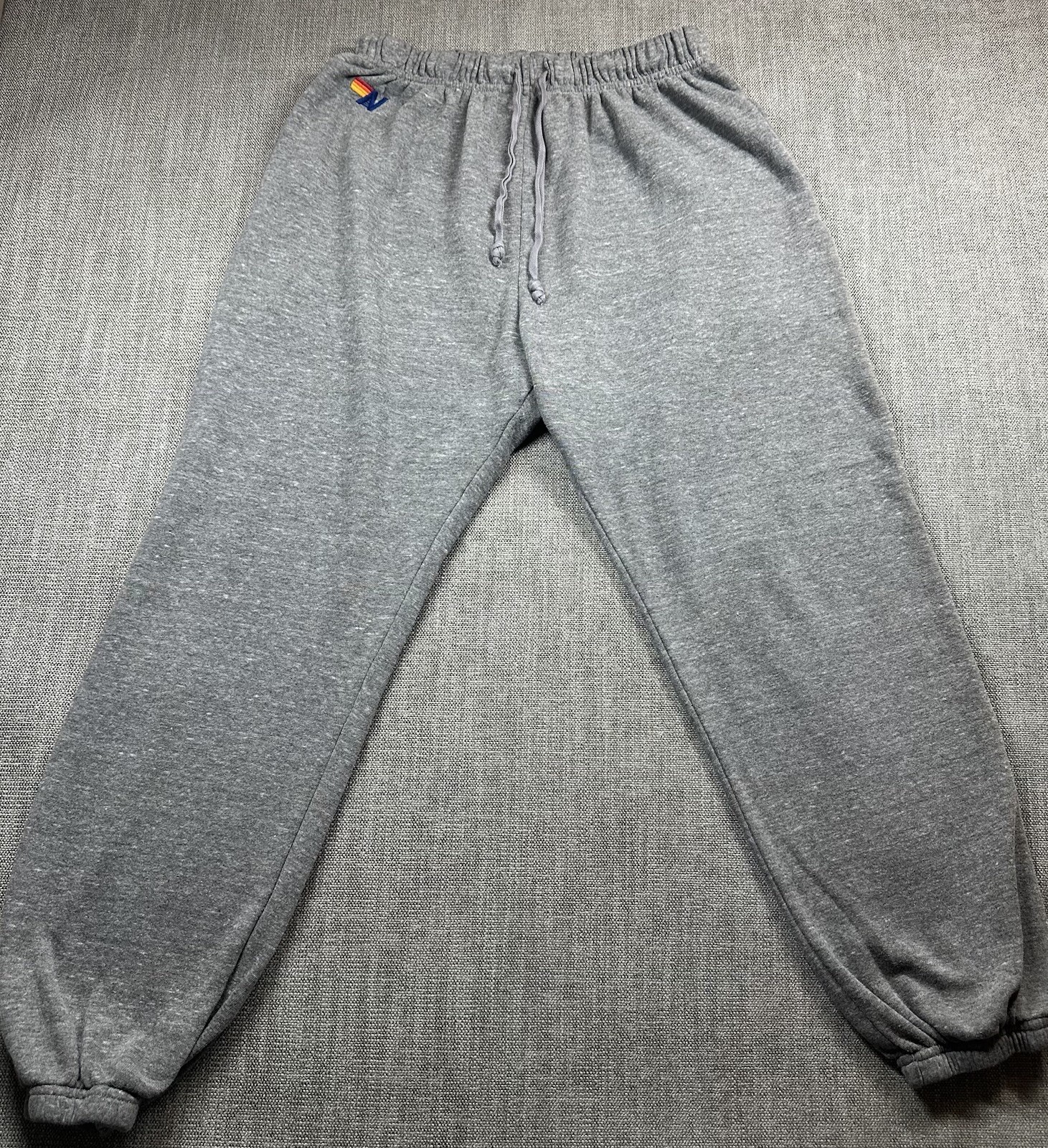 Aviator Nation 5 Stripe Jogger Sweatpants Women’s L Gray Lounge Pants USA