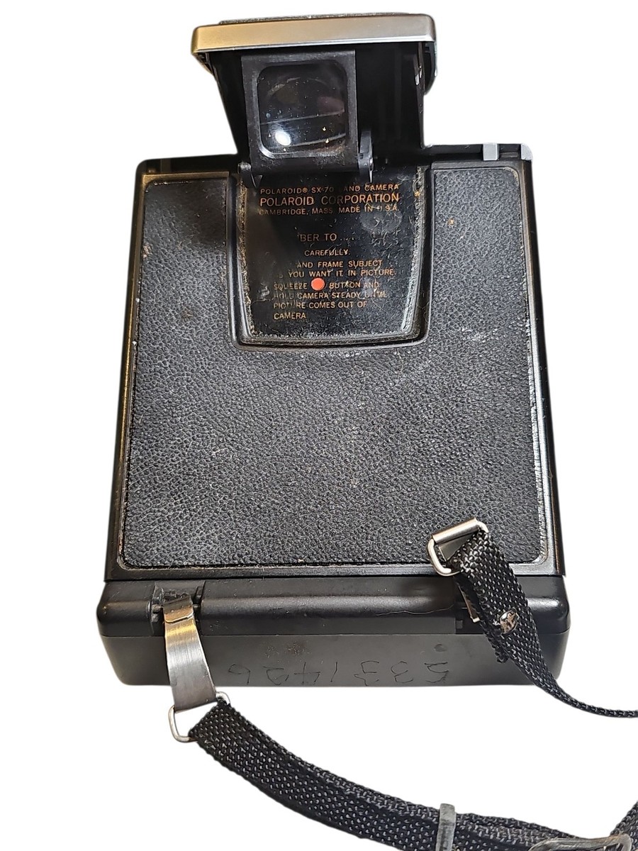 Vintage Polaroid SX-70 Land Camera ALPHA Folding Black Leather W
