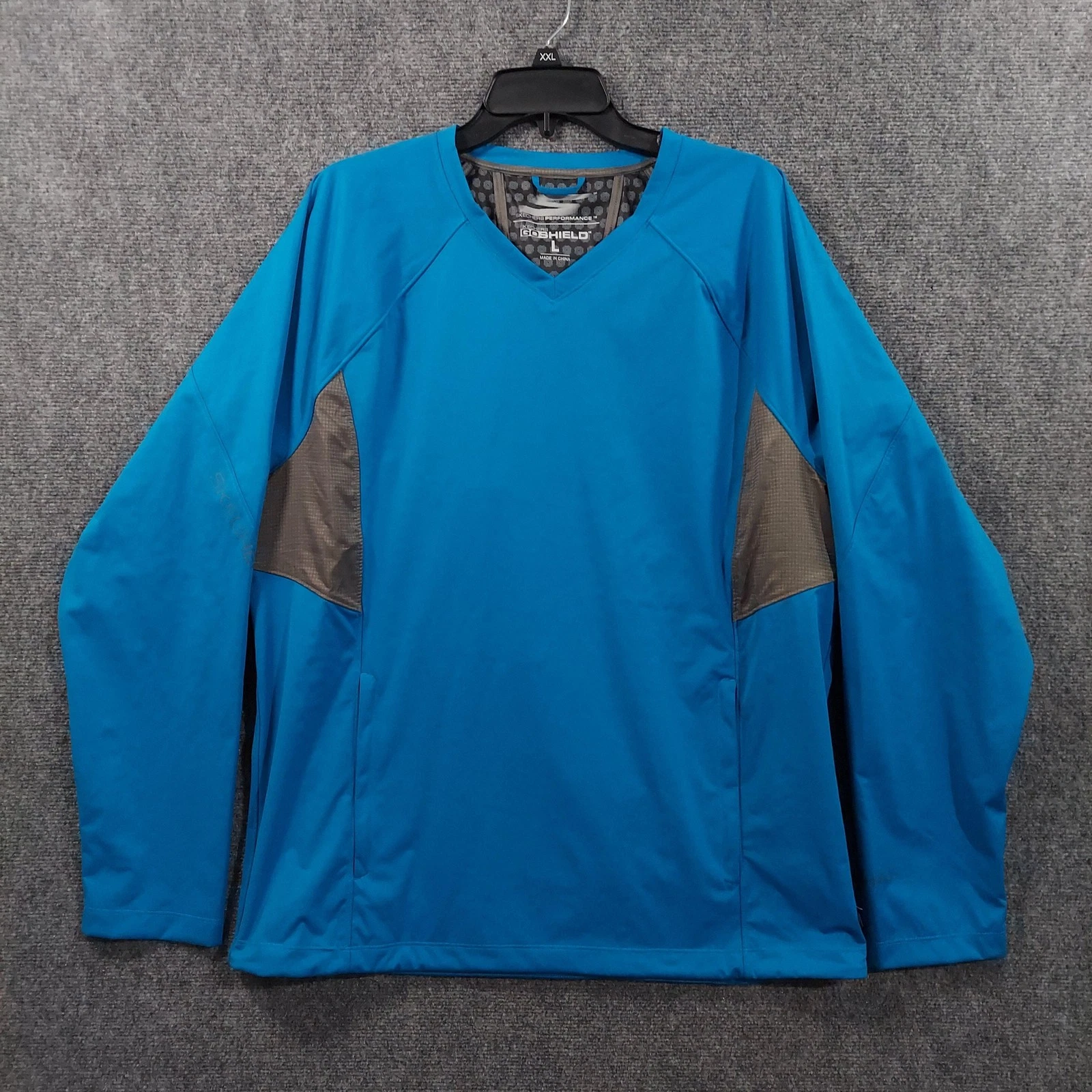 Skechers GoShield Jacket Mens Large Blue Pullover Windbreaker Golf LMLT11