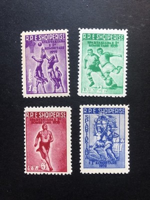 Albanien 1959 Nationale Spartakien verschiedene Themen komplette Serie 4 Val. postfrisch**