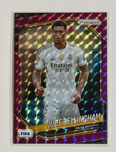 2026 Panini Prizm FIFA Jude Bellingham #186 Purple Mosaic 032/135 Real Madrid