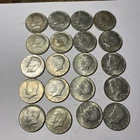 Lot of 20  40 Percent Silver Kennedy Half Dollars 1966,-1969d,Good condition