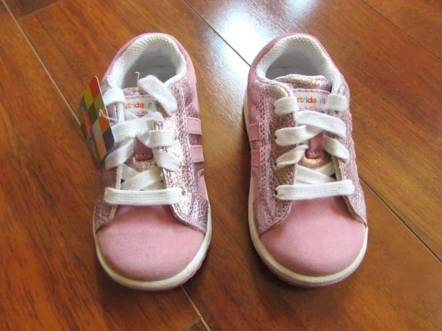 STRIDE RITE ~ ¡Nuevo! NUEVO CON ETIQUETAS Niño 6 ~ ¡ROSA METÁLICO! Zapatillas deportivas para caminar Foto 3 de 4