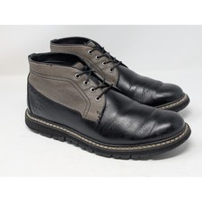 Timberland Uomo 9 Pelle Britton Hill Chukka Stivaletti Nero Marrone MOLTO BELLI