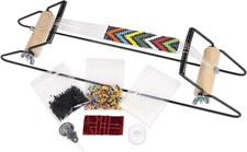 The Beadsmith Metal Bead Loom Kit, Includes Loom (12.5" x 2.5" x 3"), Thread, N