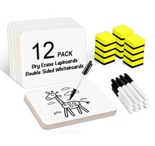Dry Erase Lapboards, 12 Pack Double Sided Dry Erase Lap Boards 9 x 12.5 Inch,...