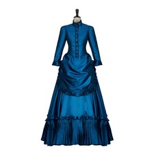 Woodstone Cosplay Costume Blue Bustle BallGown Victorian Edwardian FashionDress