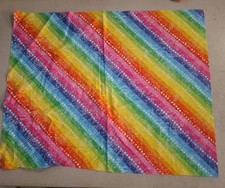 Rainbow stripe and dots fabric 287434