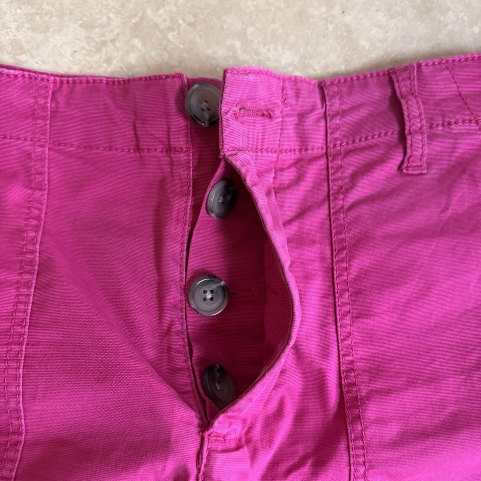 CAbi Pink Canyon Short 6190 Womens Size 16 Cotton Canvas Button Fly - Image 3 of 4