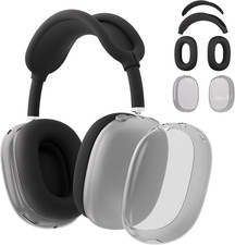 For Airpods Max 1/2 Case,Silicone Ear Pad/Headband Cover/Clear Soft TPU Ear Cups