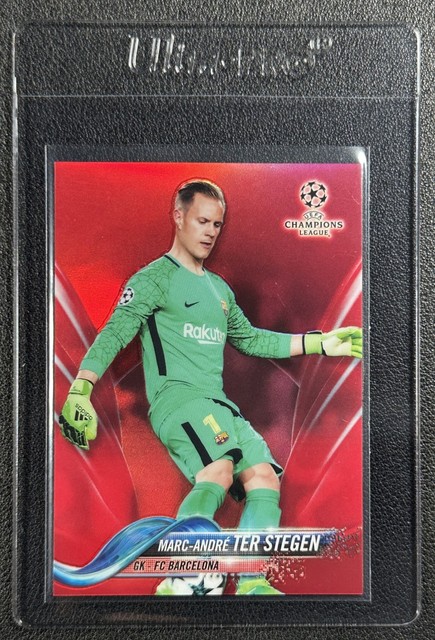 Marc-Andre Ter Stegen 2017 Topps Chrome UCL #32 Red Refractor 4/10 FCB