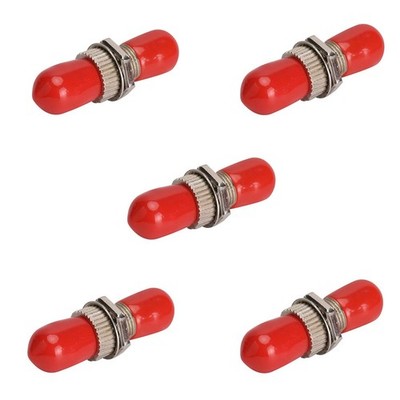 5 PCS Metal ST To ST Simplex Singlemode Multimode Fiber Optic Adapter Coupler