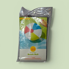 Sun Squad Inflatable Multi-Color Beach Ball 14 in Diameter Outdoor Pool Fun NEW