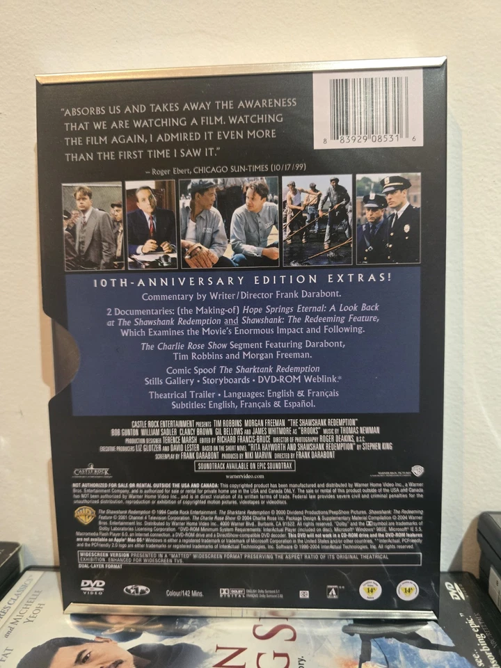 The Shawshank Redemption ( 2 Disc Special Edition DVD, 1994) STEEL CASE/RARE,HTF - Image 2 of 4