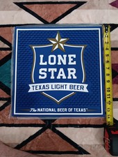 Lone Star Light Texas Light beer Rubber Bar Runner Mat No Spill 14 X 14 Inches