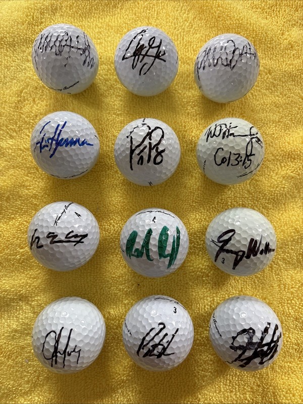 Lot Of 12 Golf Balls Signed By PGA Golf Greats! KAPALUA MAUI ⛳️ 31