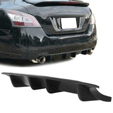 Rear Bumper Lip Spoiler Diffuser For 09-15 Nissan Maxima 4dr Pu Black Stl Style