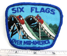 Vintage Six Flags Over Mid America Patch Log Flume St Louis MO Amusement Park