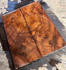 BURL INCREÍBLE! TIGER RAYAS Claro Nogal Juego Cuchillo Escalas Empuñaduras K232