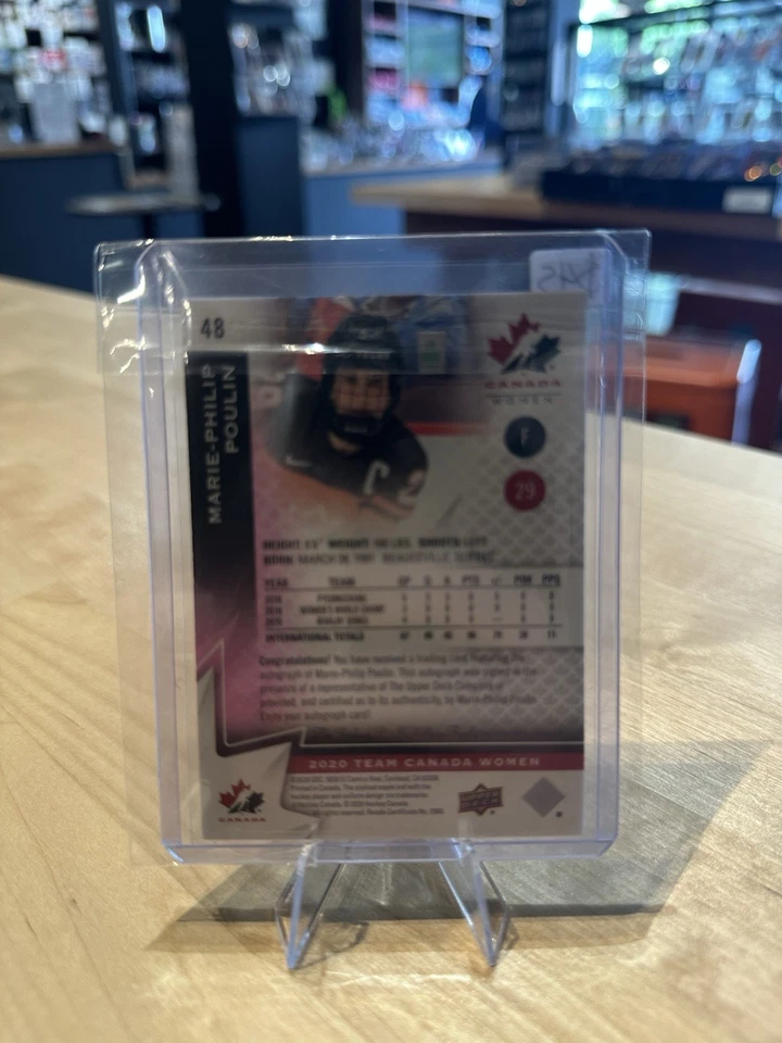 2020-21 Upper Deck Team Canada Juniors Purple Auto Marie-Philip Poulin #48 - Image 3 of 4