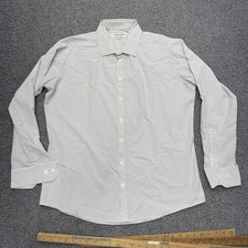 Mizzen Main Leeward Shirt Mens Large Classic Fit Windowpane Performance Stretch