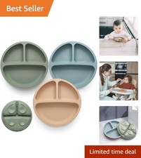 Affordable 3-Piece Toddler Plates Set, Perfect for Baby's Mealtime Adventures