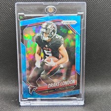 Panini Prizm Blue Cracked Ice Drake London Atlanta Falcons #198 /99