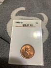 1952 D Lincoln Wheat Cent: Stunning GGC MS 67 Red ~ Very Low Pop ~ Nice Strike — photo 1