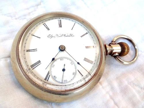 ANTIQUE 1893 ELGIN POCKET WATCH G M WHEELER MOVEMENT 18s 15 JEWEL 4970697 RUNS~S