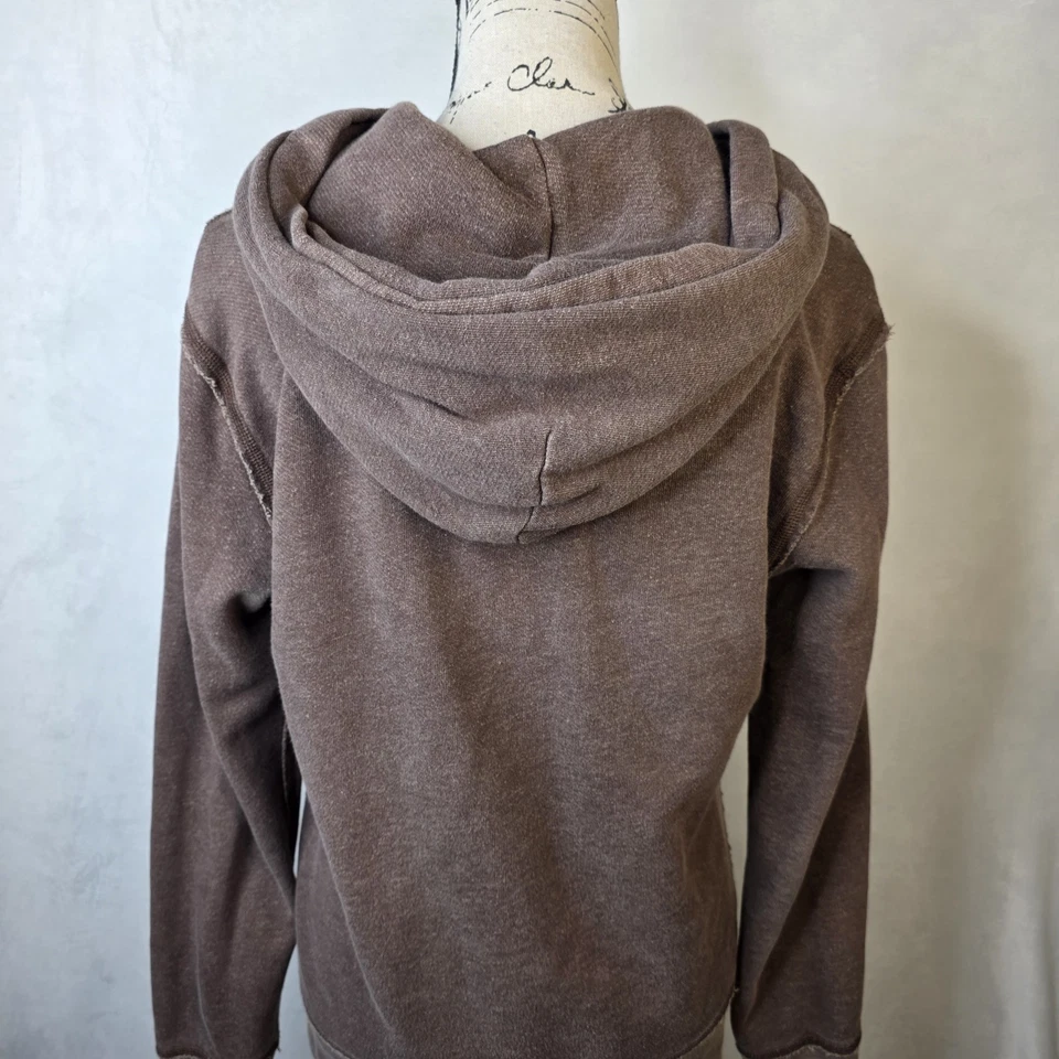 Sudadera con capucha Fossil media cremallera y2k talla pequeña Foto 3 de 4