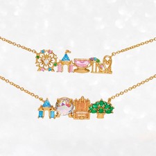 New Cute Colorful Zircon Amusement Park Necklace For Women Girl