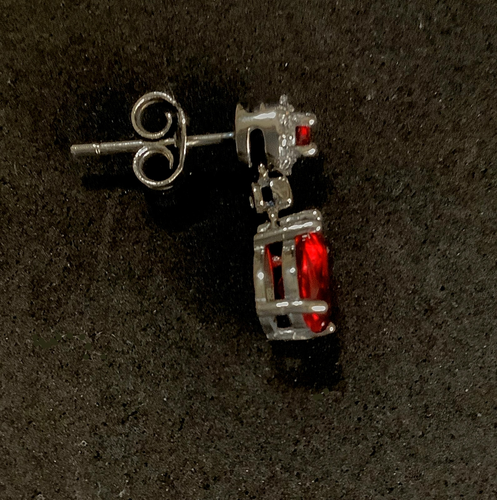 Stauer Sterling Silver Gemdrop Ruby Earrings - ne… - image 3