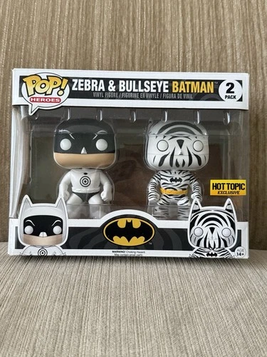 FUNKO POP ZEBRA AND BULLSEYE BATMAN 2 PACK HOT TOPIC EXCLUSIVE DC Superheroes