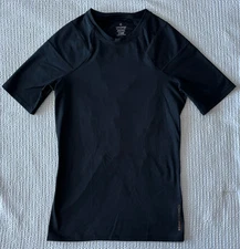 Tommie Copper Womens Small Black Shoulder Support Comression Posture T-shirt S