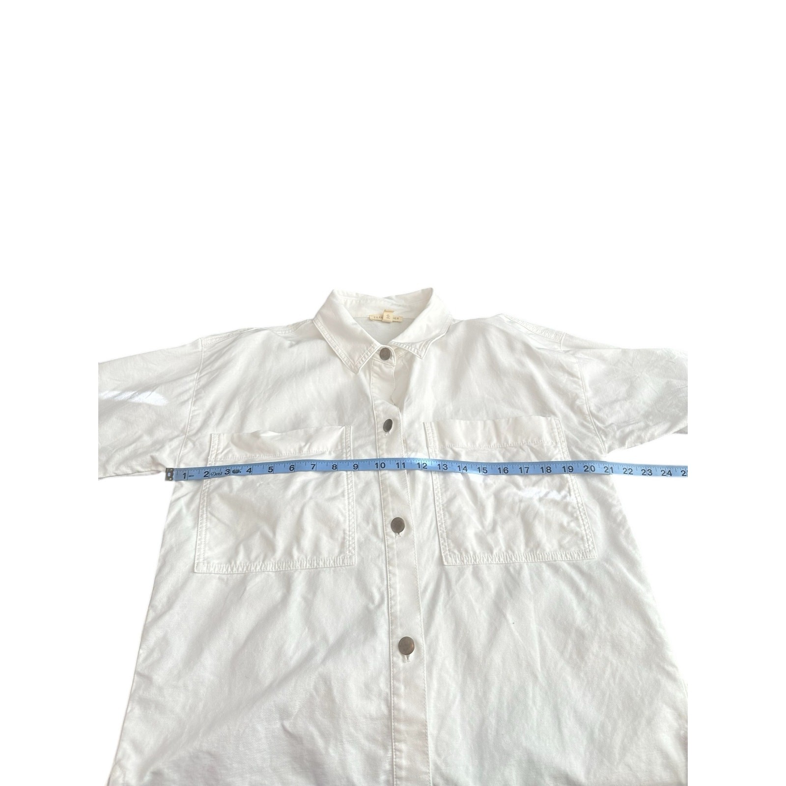 Eileen Fisher White Basic Full Button Coastal Gra… - image 10