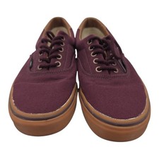 Vans Era Shoes Mens Burgundy Gum Sole Low Top Canvas Skate Sneakers Size 10