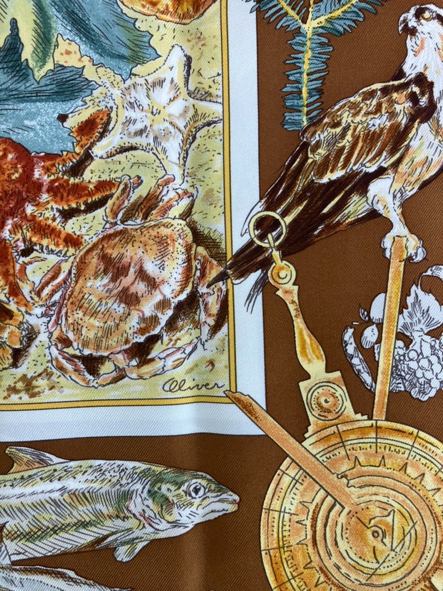 HERMES Carré 90 Silk Scarf Le Canada /Kermit Oliver/Unused:JPN | eBay