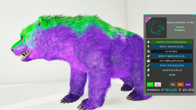  ARK Survival Ascended OFFICIAL PVE - PAIR ADULT DINOS JOKER TOP STATS