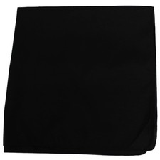 Solid 100 Cotton Unisex Bandana - 4 Pack Black