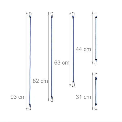 Pulpos elasticos tensores de carga ganchos ajustables 5 tamaños 1,3 kg azul - Imagen 4 de 8