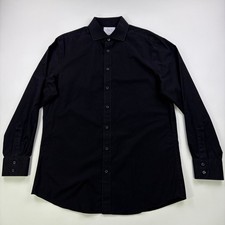 Charles Tyrwhitt Slim Fit Dress Shirt Mens 16.5/35 Black Non-Iron Cotton FON0710