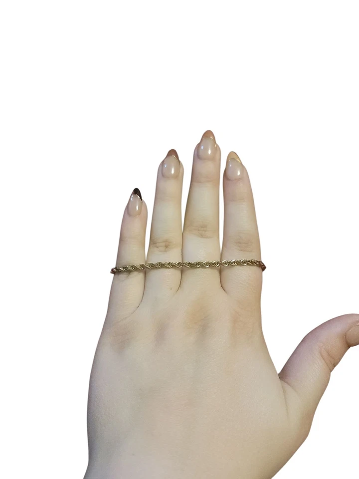 8" Gold Rope Bracelet 4.6mm 14K Yellow Gold - Image 2 of 4