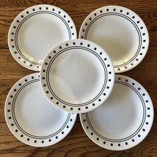 Corelle Corning Vitrelle CITY BLOCK 6¾" Bread Dessert Salad Side Plates Set of 5