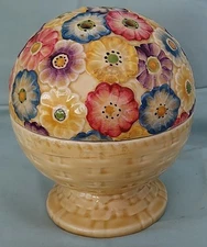 Lord Nelson Pottery England Potpourri Bowl With Lid Multicolor Floral